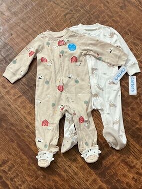 Brand New with Tags - Carter's 100% Cotton 2-Way Zip Sleep & Play Pajamas